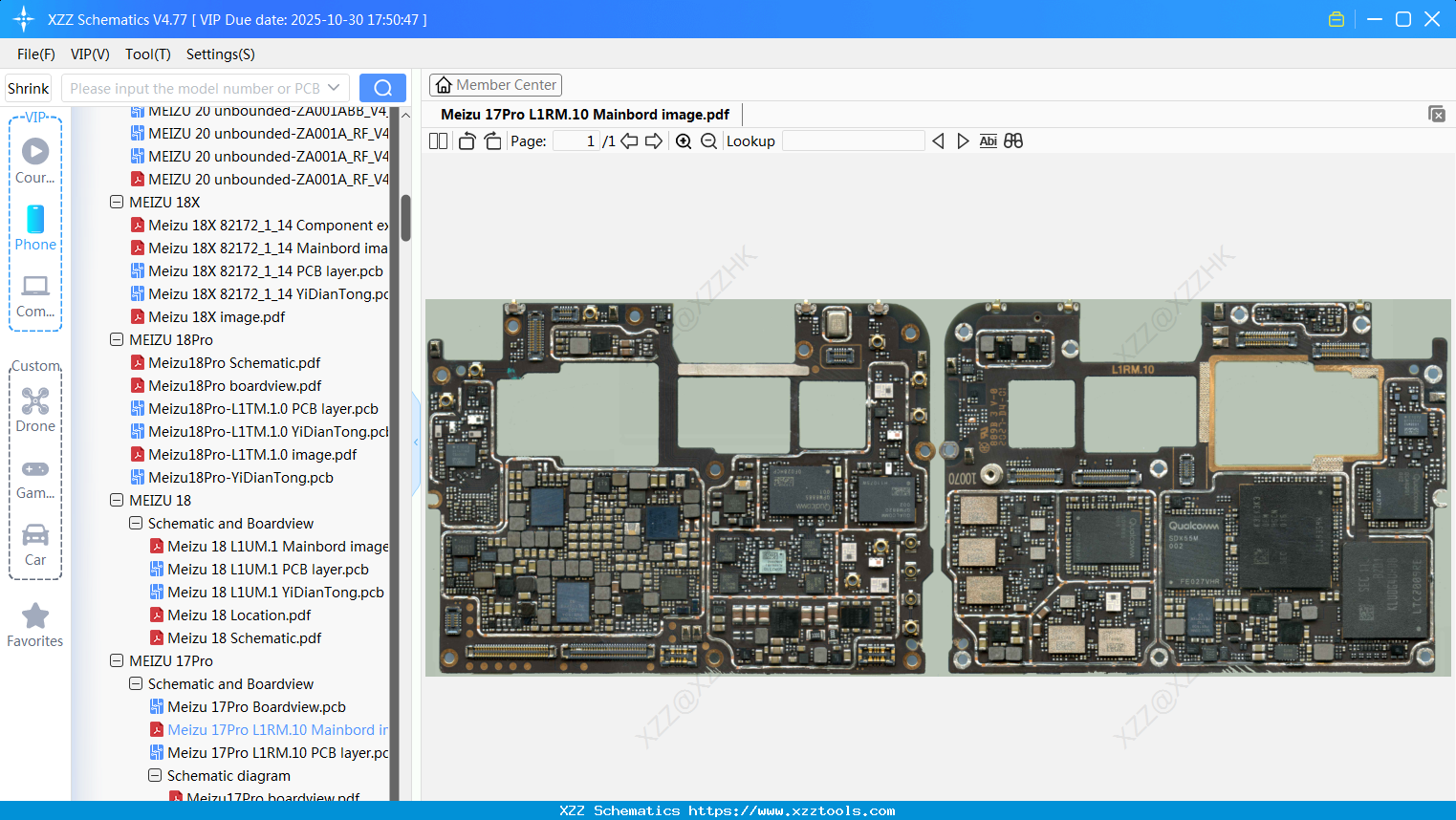 Meizu 17Pro L1RM.10 Mainbord Image